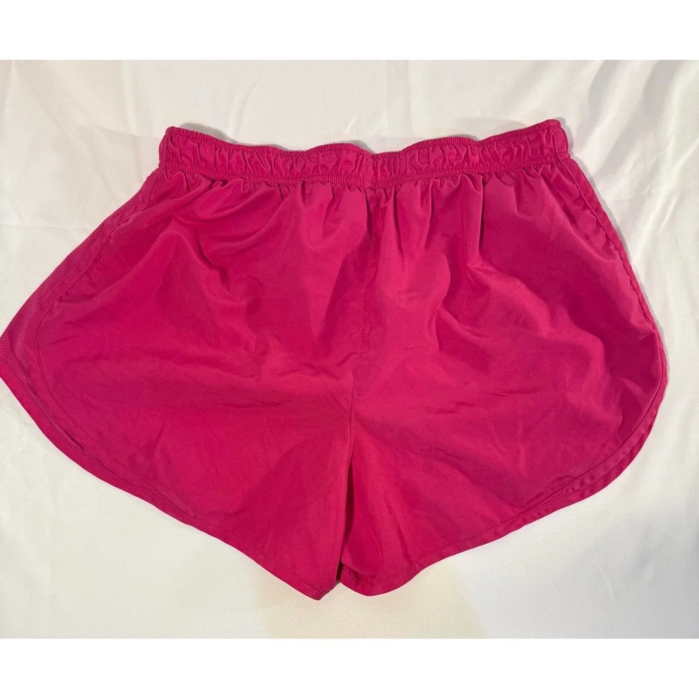 Nike Dri-FIT Womens Pink Running Shorts Mesh Panels Large